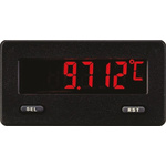 Red Lion CUB5 LCD Digital Panel Multi-Function Meter for Temperature, 39mm x 75mm