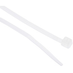 RS PRO Cable Tie, 100mm x 2.5 mm, Natural Nylon, Pk-100