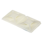 RS PRO Self Adhesive Natural Cable Tie Mount 19.5 mm x 19.5mm, 4.6mm Max. Cable Tie Width