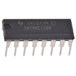 Texas Instruments SN74HC138N, Decoder, 16-Pin PDIP