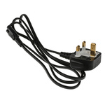 RS PRO IEC C7 Socket to Type G UK Plug Power Cord, 1.5m