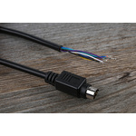 RS PRO Male 8 Pin mini-DIN to Unterminated Black DIN Cable 2m
