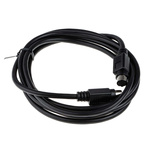 RS PRO Male 8 Pin mini-DIN to Female 8 Pin mini-DIN Black DIN Cable 2m