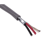 Alpha Wire Audio & Control Cable, 0.32 mm² CSA, 3.45mm od, 30.5m, Grey