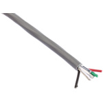 Alpha Wire Screened 2 Core Audio & Control Cable, 0.35 mm² CSA, 0.18mm od, 30m, Grey