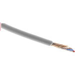 RS PRO Screened 2 Core Microphone Cable, 0.05 mm² CSA, 3.1mm od, 100m, Grey