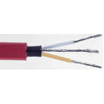 RS PRO Screened 2 Core Microphone Cable, 0.36 mm² CSA, 6.6mm od, 100m, Red