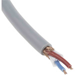 RS PRO Screened 2 Core Microphone Cable, 0.22 mm² CSA, 5.15mm od, 25m, Grey