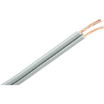 RS PRO 2 Core Speaker Cable, 0.34 mm² CSA, 1.8mm od, 100m, Grey