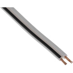 RS PRO 2 Core Speaker Cable, 0.34 mm² CSA, 1.8mm od, 100m, White