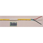 Belden Screened 2 Core Line level Low Voltage signal Cable, 0.33 mm² CSA, 3.61mm od, 304m, Yellow