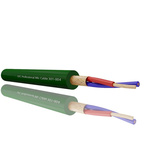 RS PRO Screened 2 Core Microphone, 0.25 mm² CSA, 6.35mm od, 100m, Green