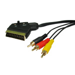 RS PRO Audio Cable, 1.5m, Black