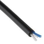 Van Damme Screened Microphone Cable, 0.19 mm² CSA, 3.5mm od, 100m, Black