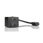 RS PRO Male HDMI to Female HDMI x 2 Cable, 30cm
