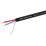 Van Damme Screened 2 Core DMX Cable, 0.50 mm² CSA, 6mm od, 100m, Black