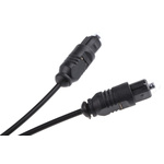 RS PRO Male TOSlink to Male TOSlink Optical Audio Cable, 1.5m