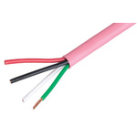 Cable Power 4 Core Speaker Cable, 1.5 mm² CSA, 7.5mm od, 50m, Pink