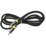RS PRO Male RCA to Male RCA Aux Cable, Grey, 1.5m