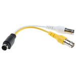 Van Damme Male 4 Pin mini-DIN to Female BNC x 2 DIN Cable 150mm