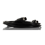 RS PRO Male 4 Pin mini-DIN to Female 4 Pin mini-DIN Black DIN Cable 2m