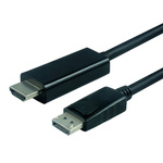 RS PRO Male DisplayPort to Male HDMI, PVC Cable, 2m