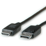 Roline Male DisplayPort to Male HDMI, PVC Cable, 1m