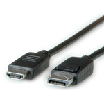 Roline Male DisplayPort to Male HDMI, PVC Cable, 3m