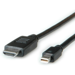 Roline Male Mini DisplayPort to Male HDMI, PVC Cable, 1m