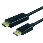 Roline Male DisplayPort to Male HDMI, PVC Cable, 2m