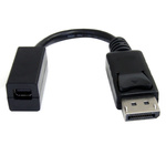StarTech.com Male DisplayPort to Female Mini DisplayPort, PVC  Cable, 4K @ 60 Hz, 150mm