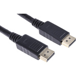RS PRO Male DisplayPort to Male DisplayPort, PVC  Cable, 1080p, 1m