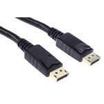 RS PRO Male DisplayPort to Male DisplayPort, PVC Cable, 4K @ 60Hz, 3m