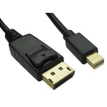 RS PRO Male DisplayPort to Male Mini DisplayPort, PVC  Cable, 1080p, 5m