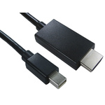 RS PRO Male Mini DisplayPort to Male HDMI, PVC Cable, 1080p, 1m