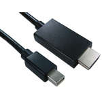 RS PRO Male Mini DisplayPort to Male HDMI, PVC  Cable, 4K, 2m