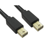 RS PRO Male Mini DisplayPort to Male Mini DisplayPort, PVC  Cable, 1080p, 1m