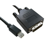 RS PRO Male Mini DisplayPort to Male DVI-D Dual Link, PVC  Cable, 1080p, 3m