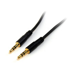 StarTech.com Male 3.5mm Stereo Jack to Male 3.5mm Stereo Jack Aux Cable, Black, 900mm