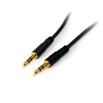 StarTech.com Male 3.5mm Stereo Jack to Male 3.5mm Stereo Jack Aux Cable, Black, 4.6m