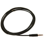 RS PRO Male 3.5mm Stereo Jack to Unterminated Aux Cable, Black, 2m