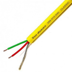 Van Damme Screened 2 Core, 0.22 mm² CSA, 4.85mm od, 100m, Yellow