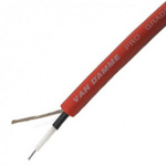 Van Damme Screened 2 Core, 0.22 mm² CSA, 6mm od, 100m, Red