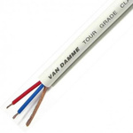 Van Damme Screened 3 Core, 0.22 mm² CSA, 6.35mm od, 100m, White
