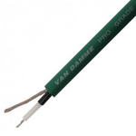 Van Damme Screened 2 Core, 0.22 mm² CSA, 6mm od, 100m, Green