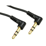 RS PRO Male 3.5mm Stereo Jack to Male 3.5mm Stereo Jack Aux Cable, 300mm