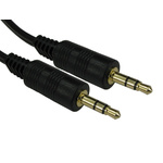RS PRO Male 3.5mm Stereo Jack to Male 3.5mm Stereo Jack Aux Cable, 500mm