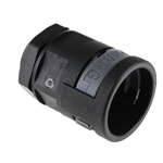 PMA M25 Straight Cable Conduit Fitting, Black 23mm nominal size