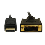 RS PRO Male DisplayPort to Male DVI-D, PVC  Cable, 1080p, 1m