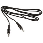 Switchcraft Male 3.5mm Stereo Jack to Male 3.5mm Stereo Jack Aux Cable, Black, 1.8m